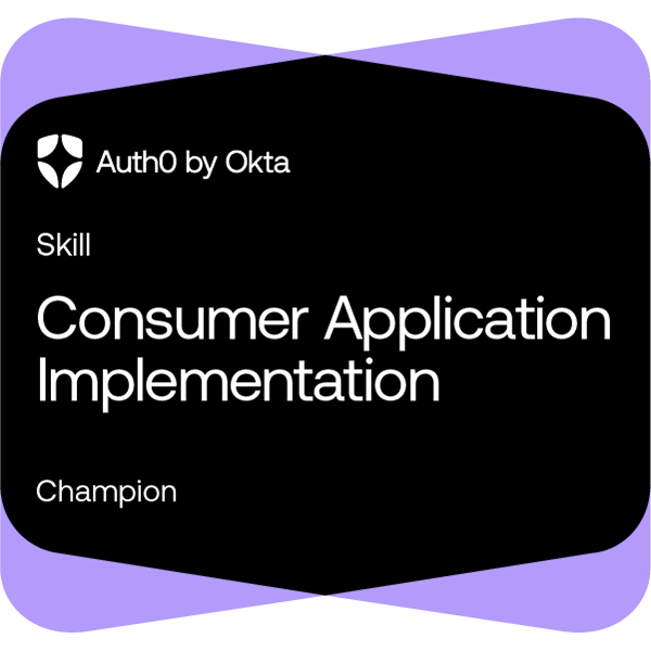 Auth0 Consumer Application Implementation Champion