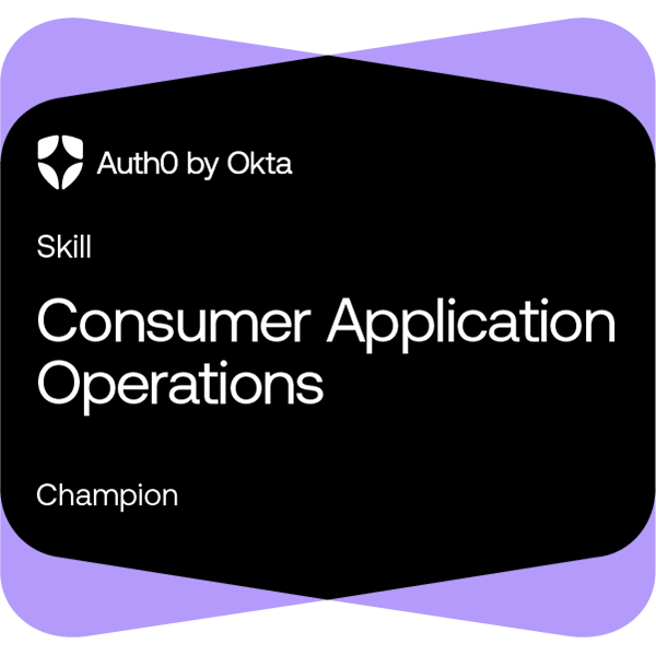 Auth0 Consumer Application Operations Champion