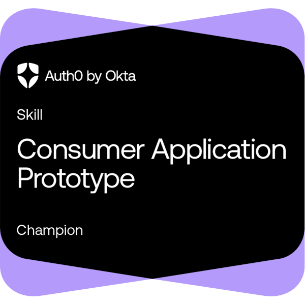 Auth0 Consumer Application Prototype Champion