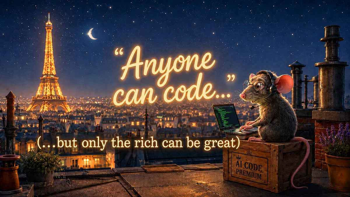 Anyone Can Code… But Only the Rich Can Be Great!
