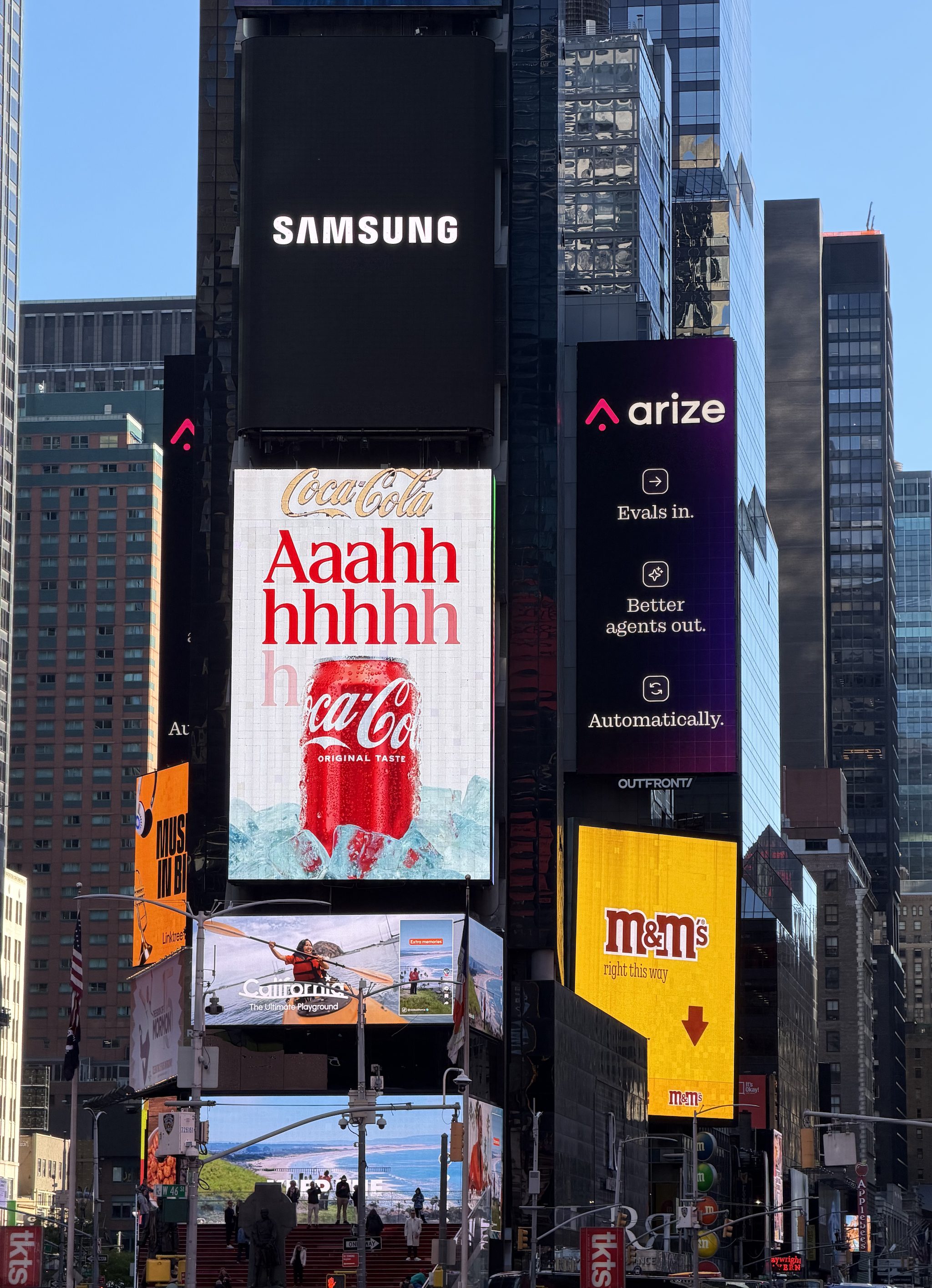 Times Square with AI advertisements