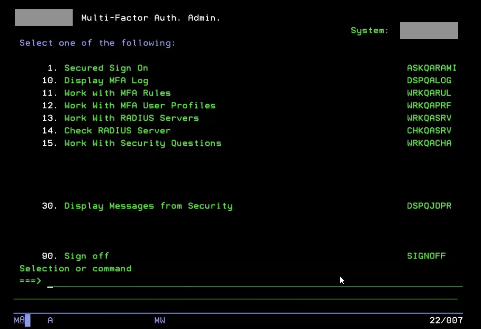 AS400 Configuration for Okta MFA using RADIUS (Precisely)