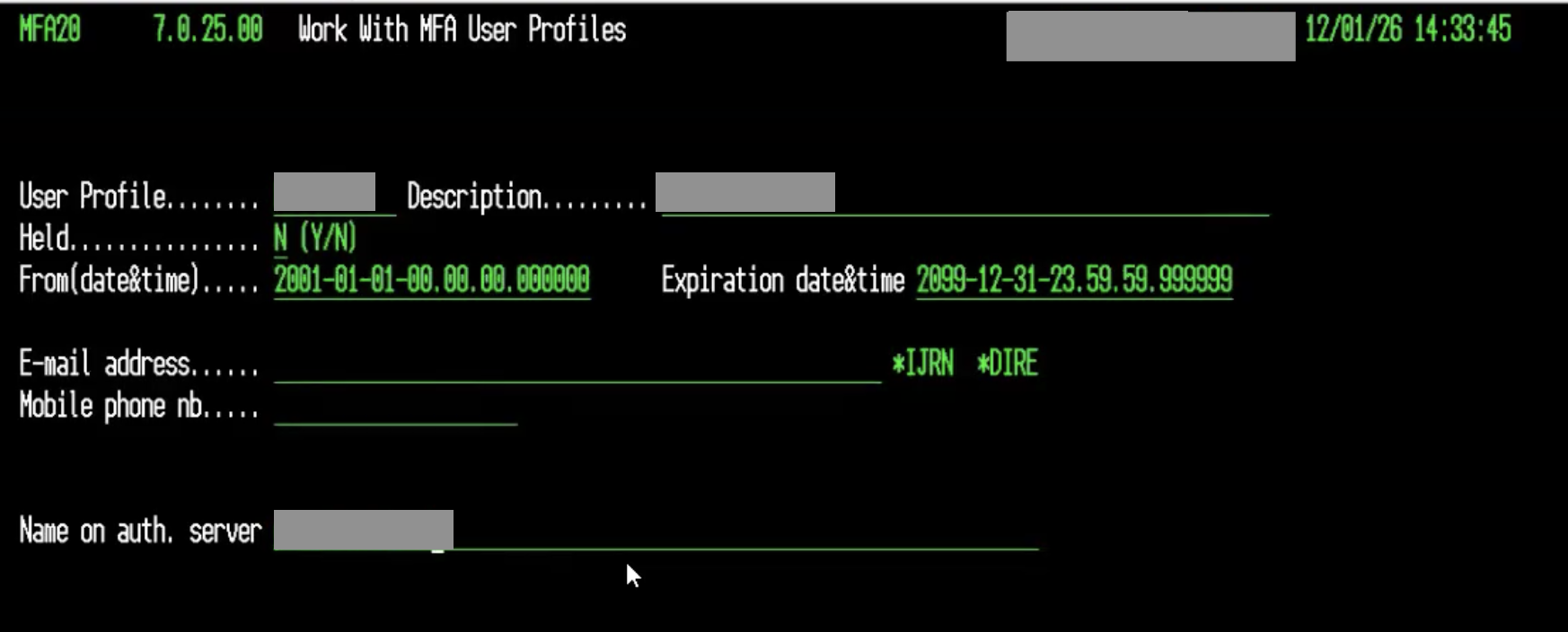 AS400 Configuration for Okta MFA using RADIUS (Precisely)